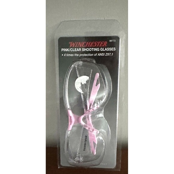 WINCHESTER Ladies Shooting Safety Glasses Pink Frame / Clear Lens Woman NEW - Picture 1 of 2